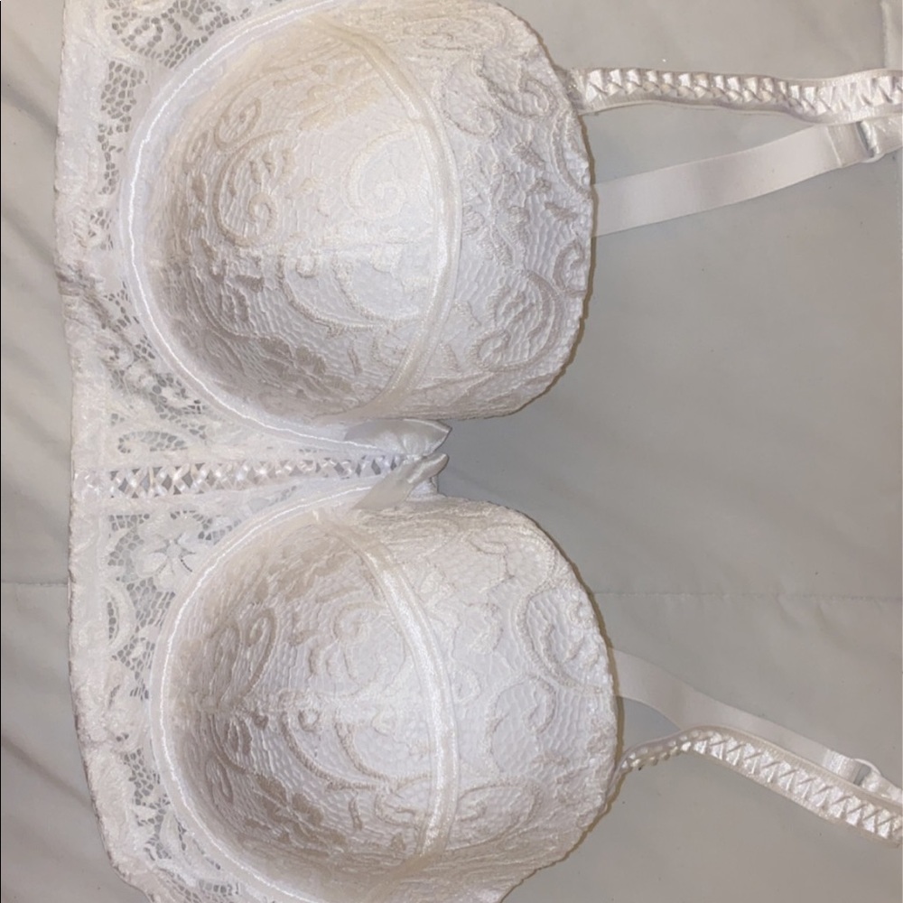 White lace corset style Bra